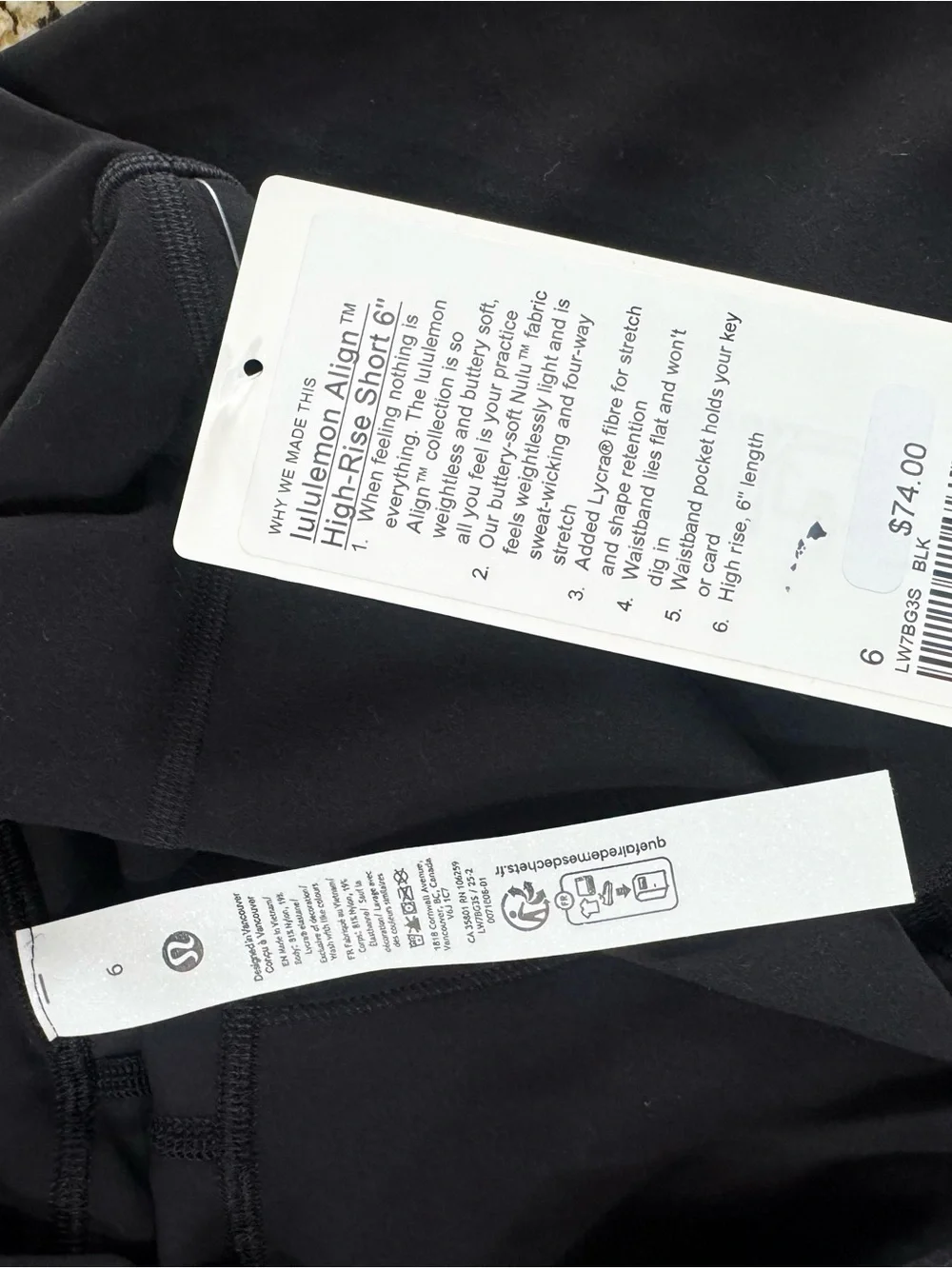 lululemon athletica Black High-Rise Athletic Bike Shorts Hawaii Islands - Picture 4 of 6